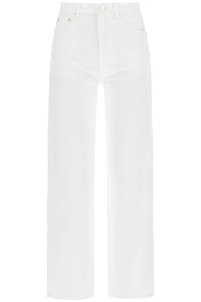 Totême Twisted Seam Cropped Jeans In White