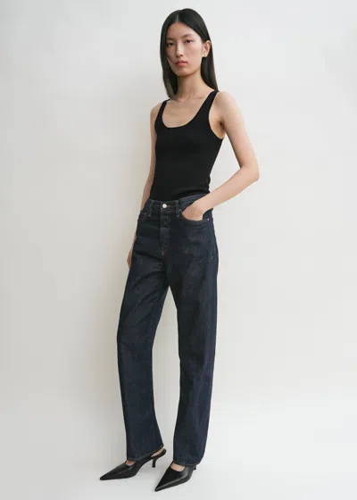 Totême Twisted Seam Denim Full Length Rinsed Blue