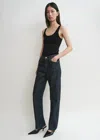 Totême Twisted Seam Denim Full Length Rinsed Blue In Rinsed Blue