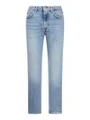 Totême Blue Twisted Seam Full-length Jeans In Blue