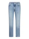 Totême Blue Twisted Seam Full-length Jeans In Blue