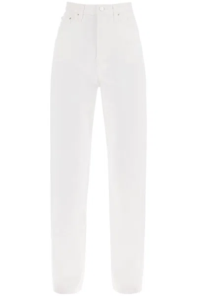 Totême Twisted Seam Straight Jeans In White