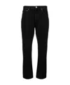 Totême Straight Cropped Jeans In Black