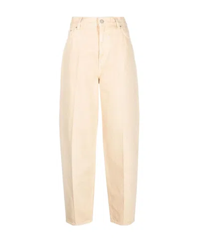 Totême Twisted Seam Straight-leg Jeans In Nude