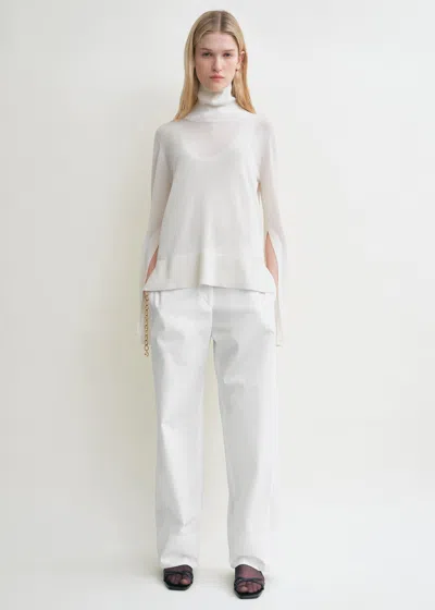Totême Twisted Seam Trousers White