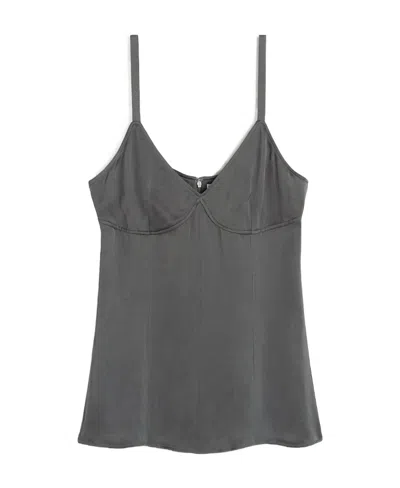Totême V-neck Satin Camisole In Black