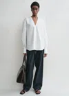 Totême Toteme White V-neck Shirt In White