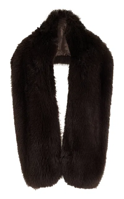 Totême Vegan Fur Stole In Brown