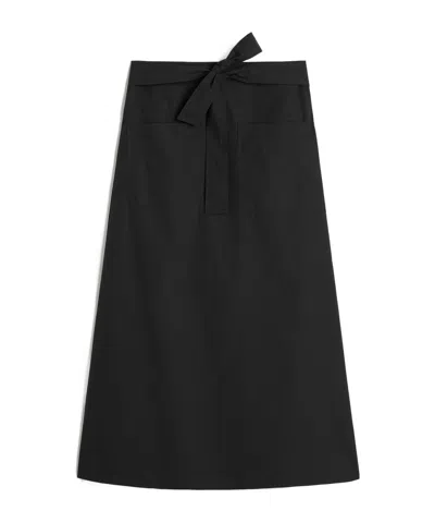 Totême Virola Poplin Midi Skirt In Black