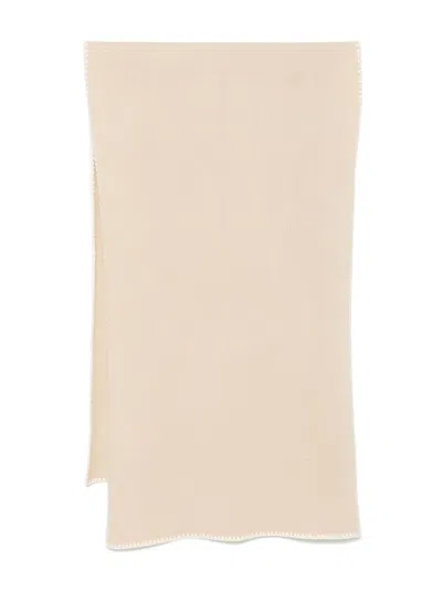 Totême Whipstitch-trim Scarf In Beige