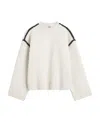 Totême Whipstitched Wool Jumper In White