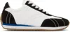Totême Sport Recycled Poly Low Top Sneakers In White/dark Brown 287