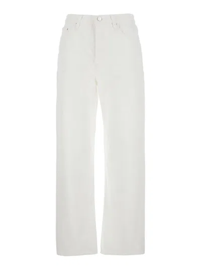 Totême Mid-rise Straight Jeans In White