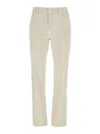 Totême White Jeans With Belt Loops And Logo Patch On The Rear In Denim Woman In White