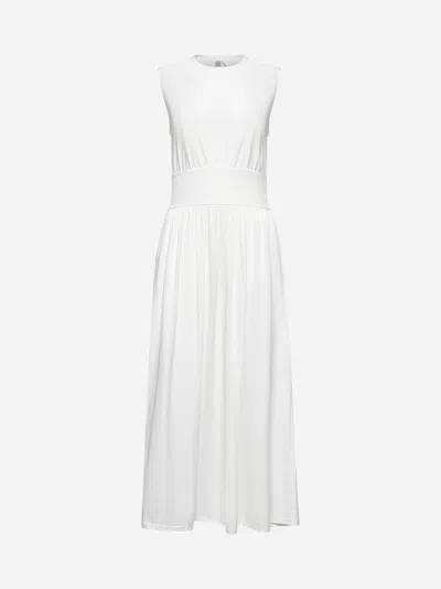TOTÊME WHITE JERSEY SLEEVELESS TEE DRESS