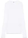 Totême Classic Long-sleeve Lyocell And Cotton T-shirt In White