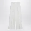 Totême Toteme White Pants In Organic Cotton Women In White
