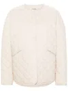 Totême Drop-shoulder Diamond-quilted Jacket In White
