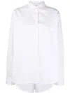 Totême Toteme Logo Embroidered Cotton Shirt In White