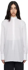 Totême Toteme Stand Up Collar Blouse In White 047