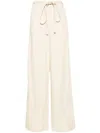 Totême Toteme Tie-waist Fluid Trousers In Off White
