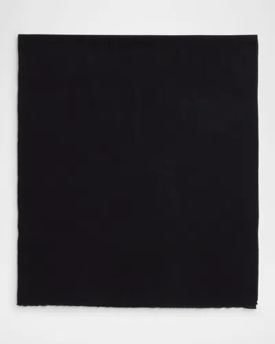 Totême Wide Classic Wool Scarf In Black