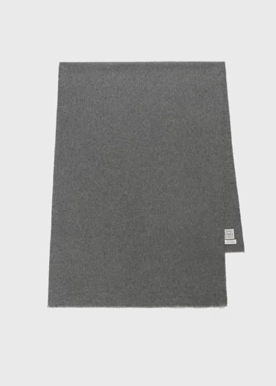 TOTÊME WIDE CLASSIC WOOL SCARF MID GREY