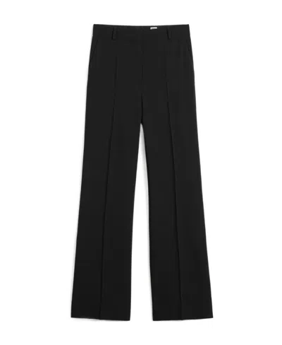 Totême Wide-leg Crepe Trousers In Black