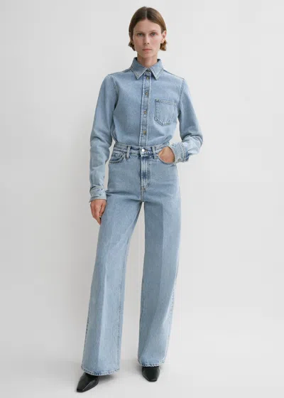 Totême Wide Leg Denim Cool Blue