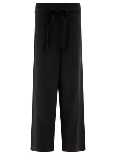 Totême Tie-waist Fluid Trousers In Black
