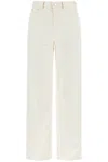 Totême Pleated High-rise Wide-leg Organic Jeans In White