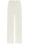 Totême Pleated High-rise Wide-leg Organic Jeans In White