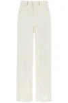 Totême Pleated High-rise Wide-leg Organic Jeans In White