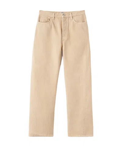 Totême Wide-leg Organic-cotton Jeans In Nude