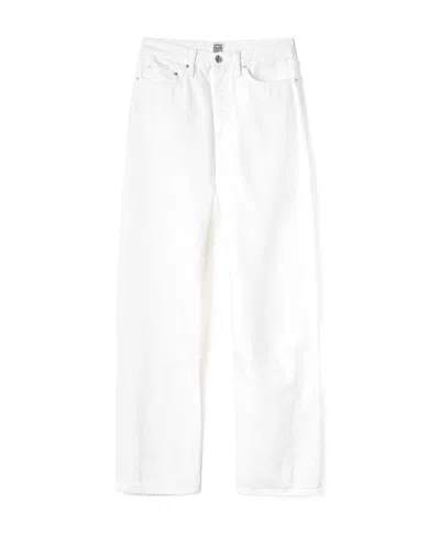 Totême Wide-leg Organic-cotton Jeans In White