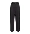 Totême High-rise Satin Wide-leg Pants In Black