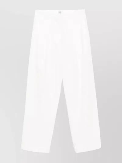 Totême Wide Leg Trousers With Slanted Pockets
