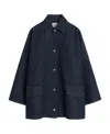 Totême Wide-sleeves Button-up Denim Jacket In Black
