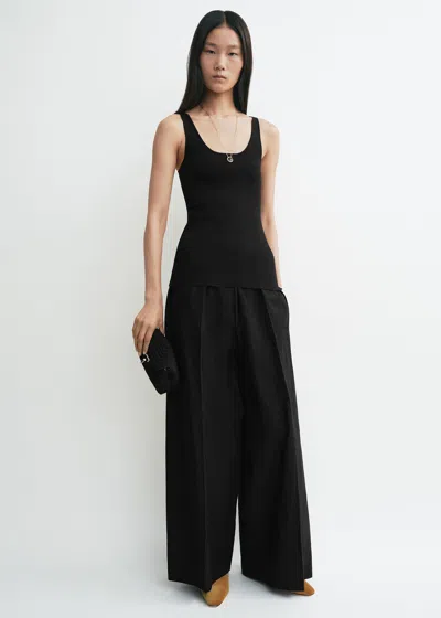 Totême Wide Summer Trousers Black