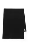 Totême Wide Wool Scarf In Black