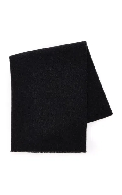 Totême Wide Wool Scarf In Grey