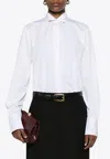 Totême Wingtip-collar Tuxedo Shirt In White