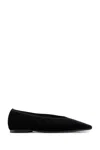 Totême Toteme Minimalist Velvet Ballerinas Shoes In Black