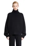 Totême Black Heavyweight Turtleneck In Black