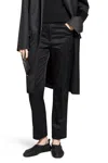 Totême Cropped Straight Pants In Black