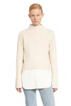 Totême Off-white Wrapped Turtleneck In White