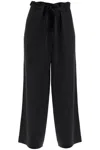 Totême Fluid Drawstring Trousers Black In Black