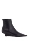 Totême Toteme Sharp 50 Leather Ankle Boots In Black