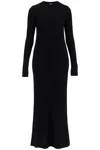 Totême Draped Asymmetric Midi Dress In Black