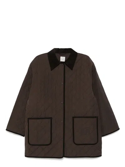 Totême Women's Quilted Barn Jacket In Brown